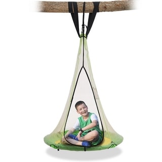 SkyBound 39" Saucer Tree Swing for Kids, Flying Swing Seat with Net for Children Support Up to 700lbs