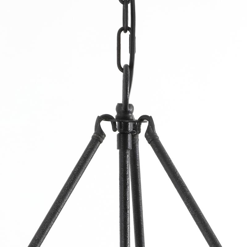 GetLedel 24" 5-Light Distressed Metal Drum Chandelier