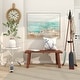 preview thumbnail 4 of 18, White Metal Ship Wheel Top Accent Table with Oar Shaped Legs