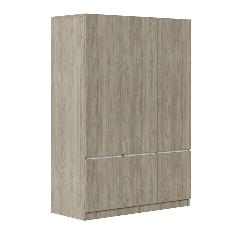 Modern and Simple Design,Multi Functional Storage,6 Doors Wooden Wardrobe Storage for Bedroom