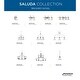preview thumbnail 7 of 6, Saluda Collection 2-Light Brushed Nickel Clear Glass Coastal Bath Vanity Light