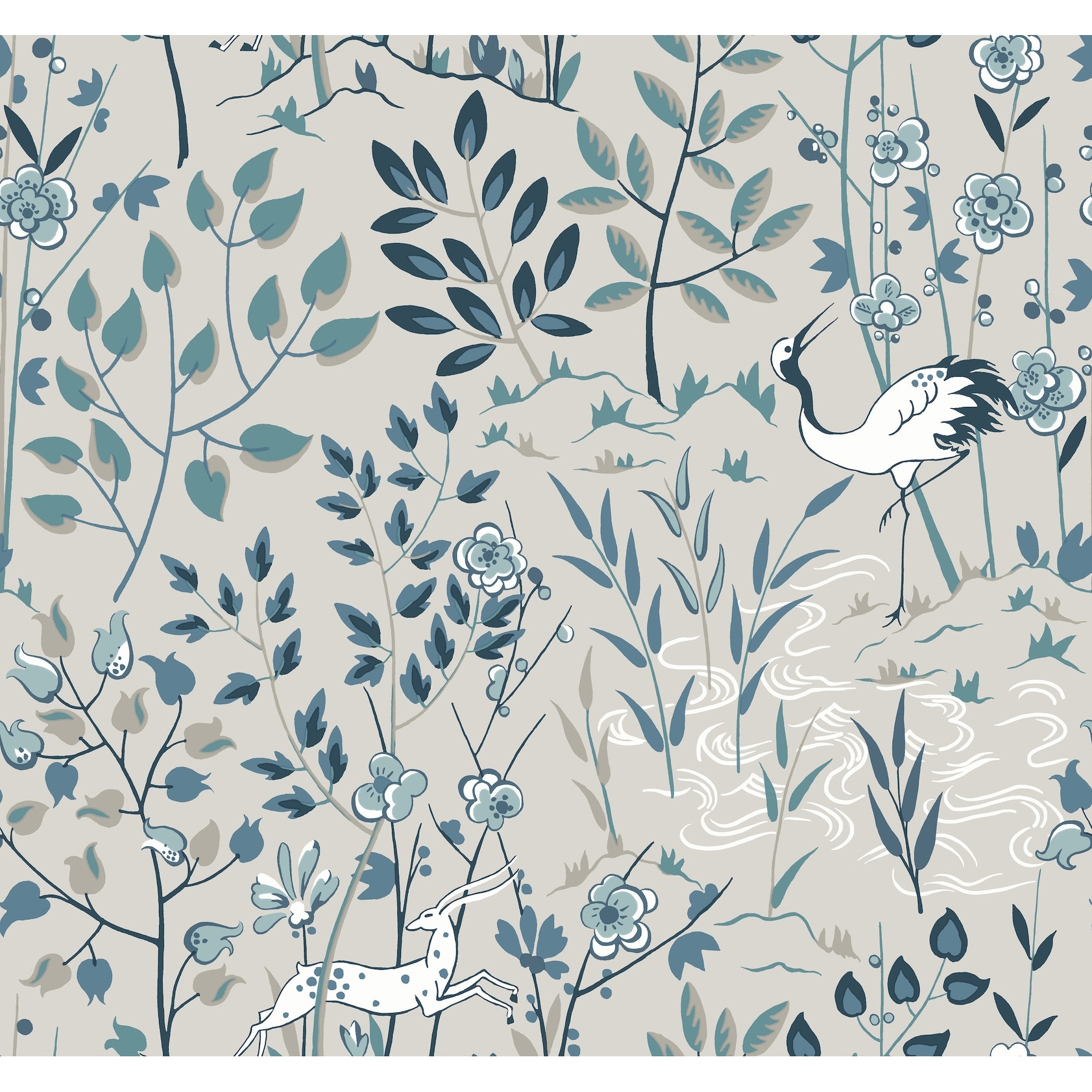 Ronald Redding Aspen Grey Wallpaper