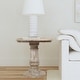 Kafe Natural Mango Wood Round Side Table by East at Main - Bed Bath ...