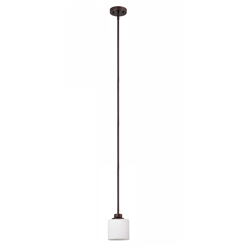1-light Hanging Pendant w/ Etched Glass