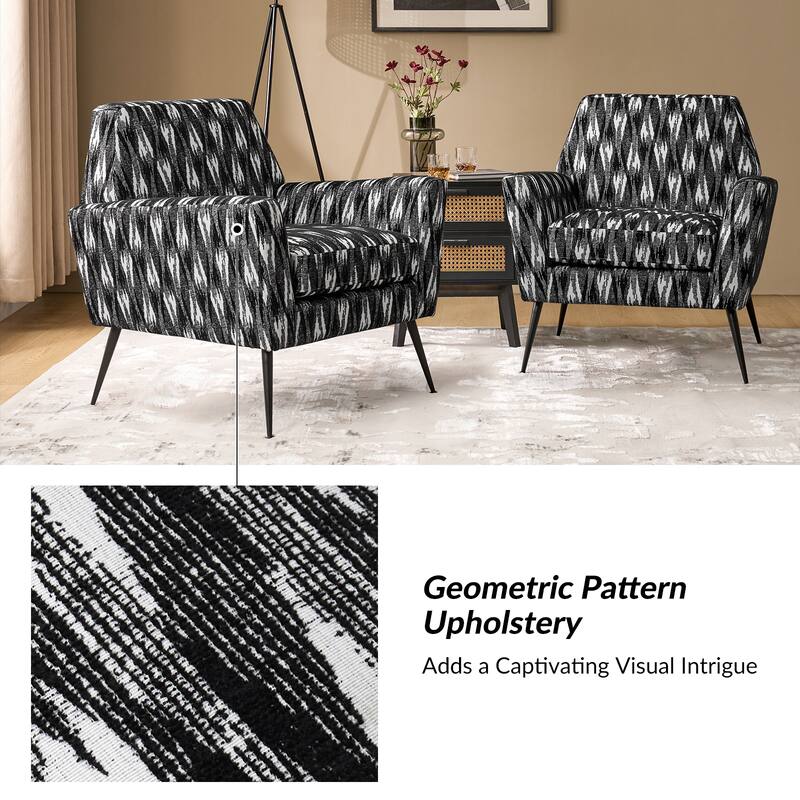 Silas Modern Armchair with Metal Legs by HULALA HOME