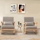preview thumbnail 3 of 8, Costway Upholstered Rocking Chair with Pillow Rocking Armchair with - See Details
