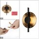 preview thumbnail 13 of 11, Modern Farmhouse 1-Light LED Gold Black Wall Sconces Bathroom Vanity Lights - D12.6" x H18.5"
