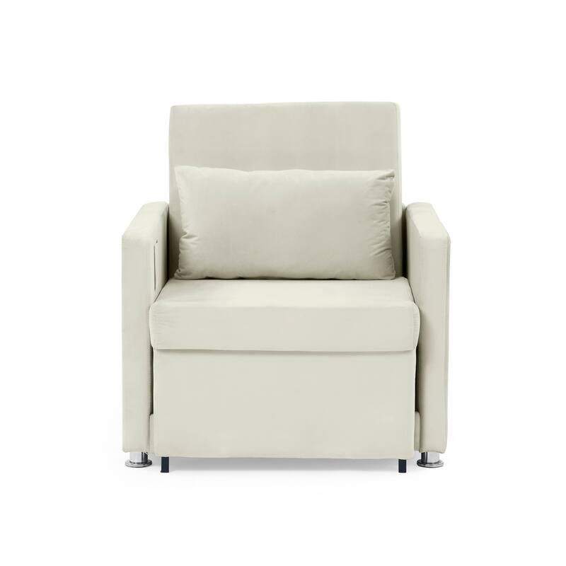 Velvet Chair Bed, Convertible Lounger Sleeper Chair Bed Bath & Beyond