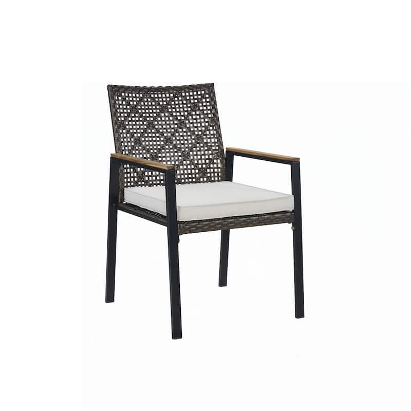 All Weather 5-Piece Patio Dining Table Sets,Coffee Brown