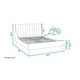 preview thumbnail 12 of 202, Aspen Mid-Century Modern Performance Fabric Low Profile Upholstered Platform Bed