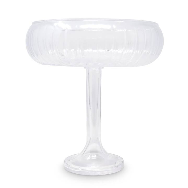 Tall Stemmed Salad Bowl, Liscio Ottico - Large - Flat