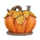 preview thumbnail 9 of 9, Glitzhome 8.5"L Fall Lighted Resin Pumpkin House Table Decor with Timer