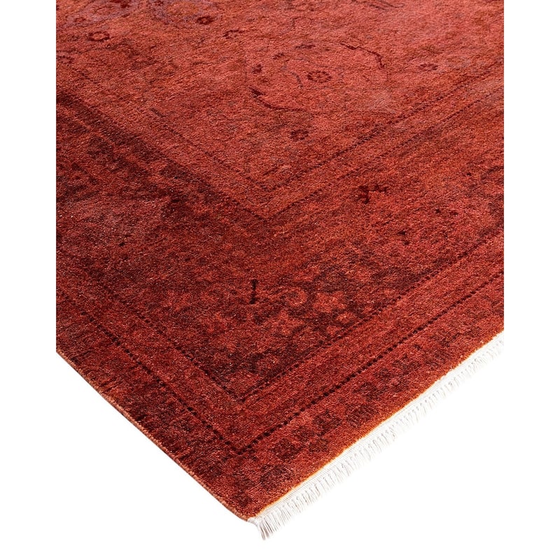 Fine Vibrance, One-of-a-Kind Hand-Knotted Area Rug - Pink, 6' 3" x 9' 3" - 6' 3" x 9' 3"