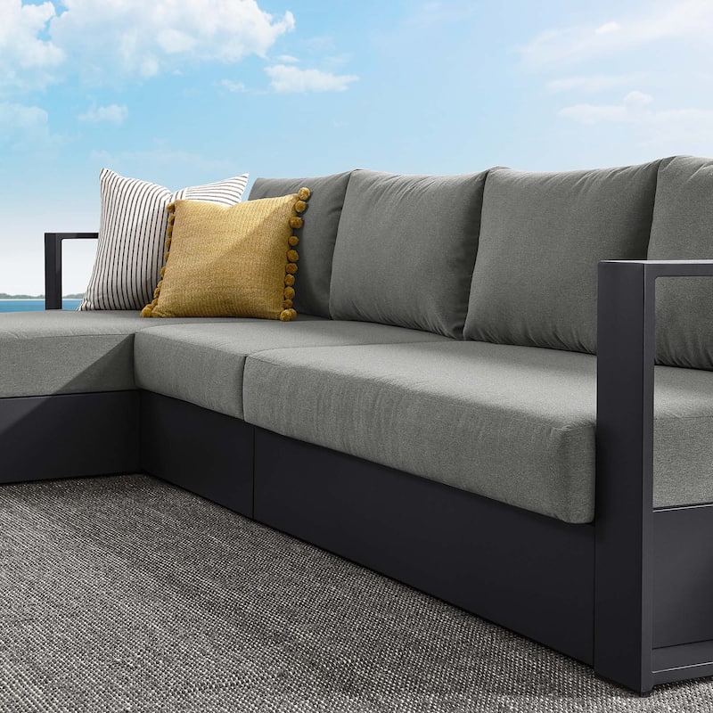 Tahoe Patio Aluminum 3-Piece Left-Facing Chaise Sectional Sofa Set
