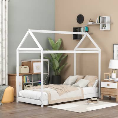 Twin Solid Wood House Bed