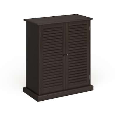 Gaillardia Transitional Brown Wood 5-Shelf Shoe Cabinet by Copper Grove
