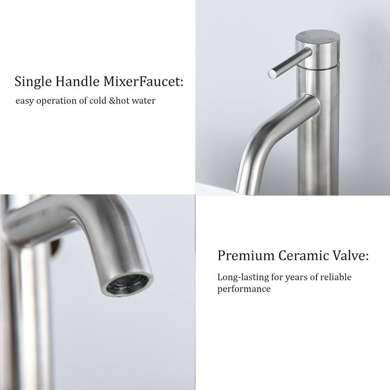 Bathlet Vessel Single Handle Bathroom Sink Faucet