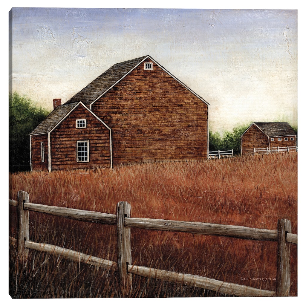 Weathered Barns by David Carter Brown Canvas Art Print