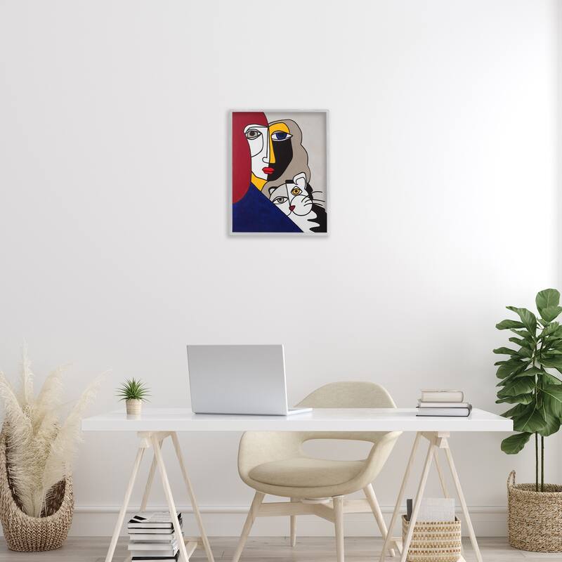 Stupell Bold Primaries Mod Portraits Framed Giclee Art Design By Ruth Fromstein