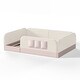 preview thumbnail 81 of 124, Twin/Full/Queen Teddy Fleece Floor Bed with Upholstered Safety Rails and Pocket
