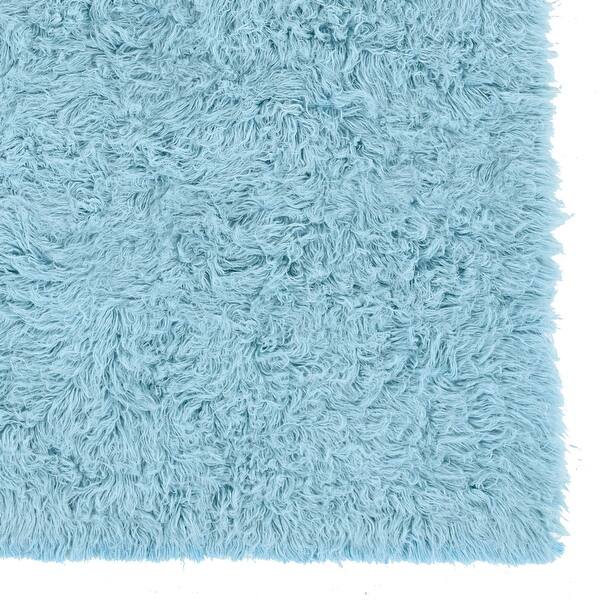 slide 5 of 4, Flokati Heavy Pastel Blue Wool Rug (2' x 8') - 2' x 8' 2' x 8' - Pastel Blue