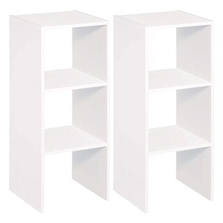 ClosetMaid Decorative Home Stackable 2-Cube Organizer Storage, White (3 ...