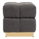 preview thumbnail 19 of 17, Furniture of America Soren Modern 18-inch Boucle Storage Ottoman with Biscuit Tufting