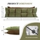 preview thumbnail 9 of 9, Double Layer Headboard Reading Pillow, Versatile Bed Backrest Pillow. Queen - Green/Brown