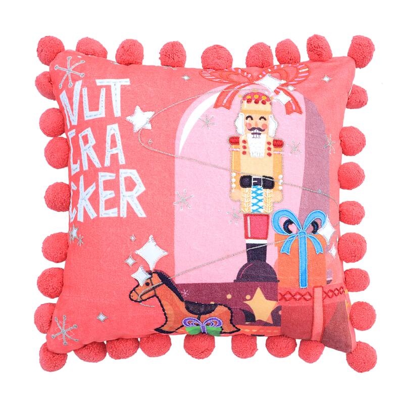 Vibhsa Nutcracker Gifts Christmas Pillow 20" x 20"