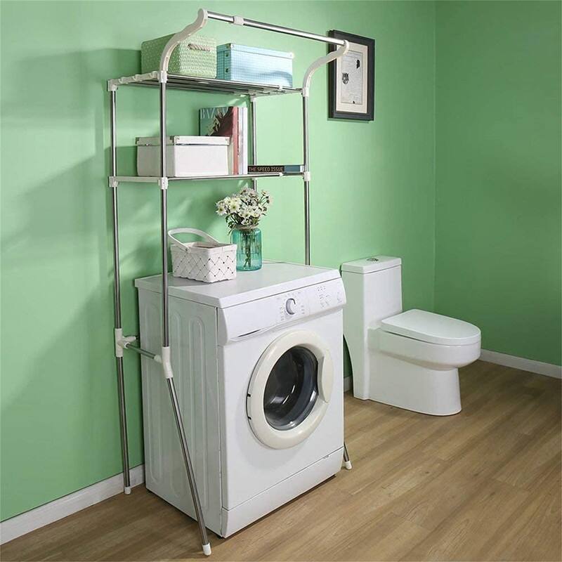 2-Layer Over Washing Machine Storage Rack - 19.48"D x 40.55"W x 68.11"H