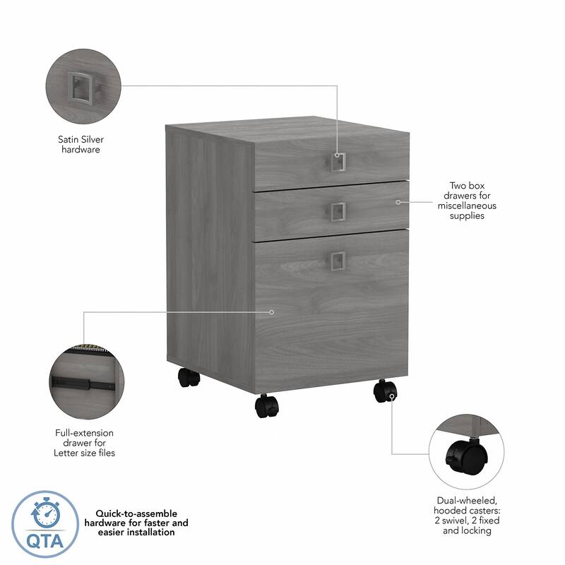 Echo 3 Drawer Mobile File Cabinet by Bush Business Furniture