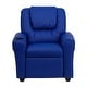 preview thumbnail 27 of 189, Contemporary Kids Recliner with Cup Holder and Headrest - 24"W x 21.5" - 36.5"D x 27"H