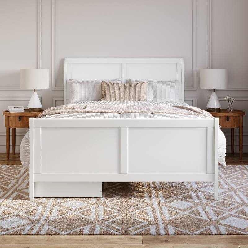 AFI Portland Platform Bed with Matching Footboard & Storage Drawers