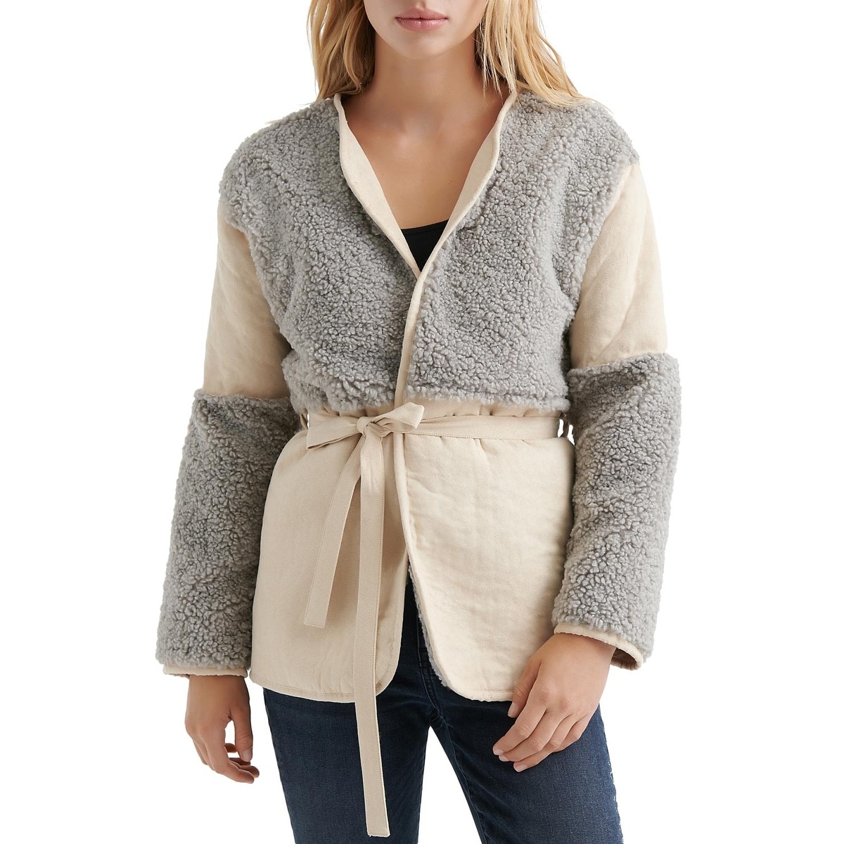 sherpa wrap coat