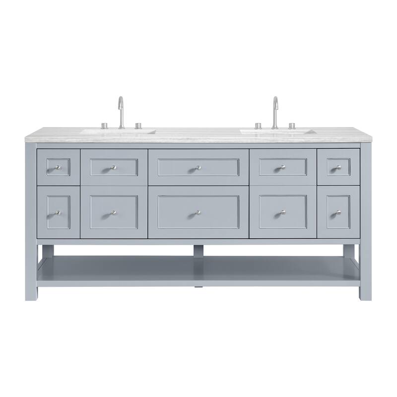 James Martin Vanities 330-V72-3AF Breckenridge 72" Free Standing - Serenity Blue - Painted