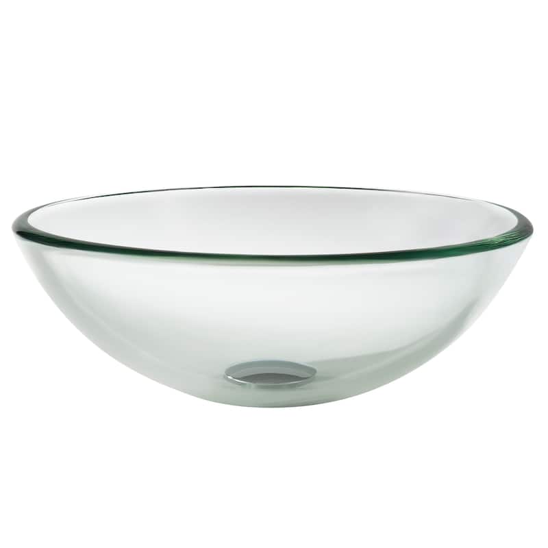 Kraus 14" Clear Glass Vessel Bathroom Sink Only - Clear