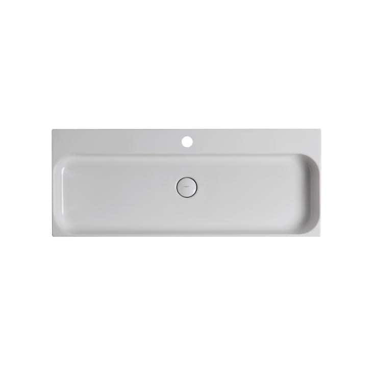 WS Bath Collections 39-3/5" Ceramic Wall Mounted / Vessel Bathroom