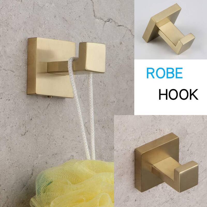 Towel Hooks for Bathrooms,SUS 304 Stainless Steel Coat Hook,Heavy Duty Towels Holder Hooks,6- Pack