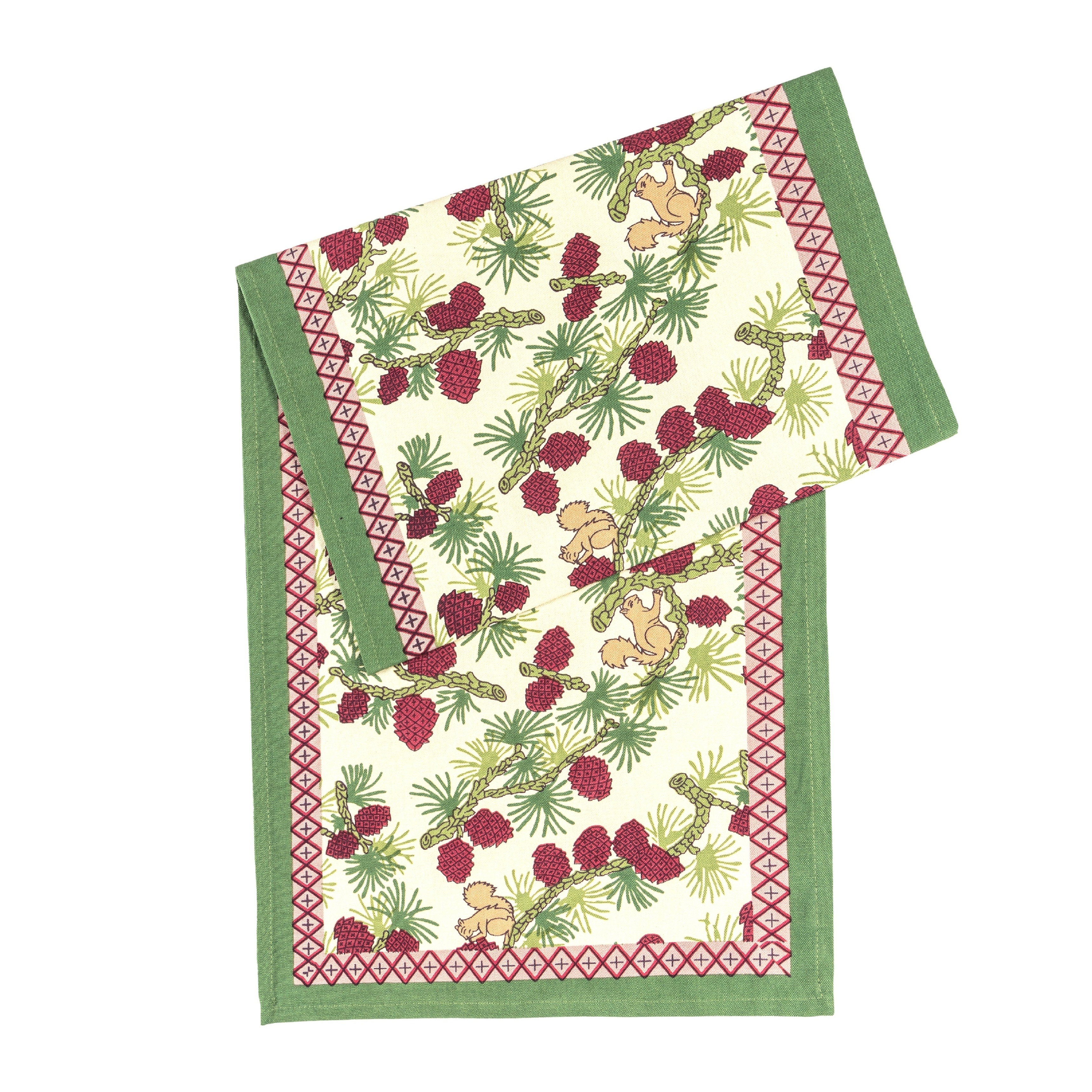 Couleur Nature Squirrel and Pinecone Runner