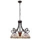 preview thumbnail 1 of 6, Tiffany-Style Victorian-Design 5-light Dark Bronze Pendant