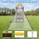 preview thumbnail 9 of 8, Gymax 5-in-1 Kids Swing Set w/Trampoline Roof 2 Belt Swings Slide