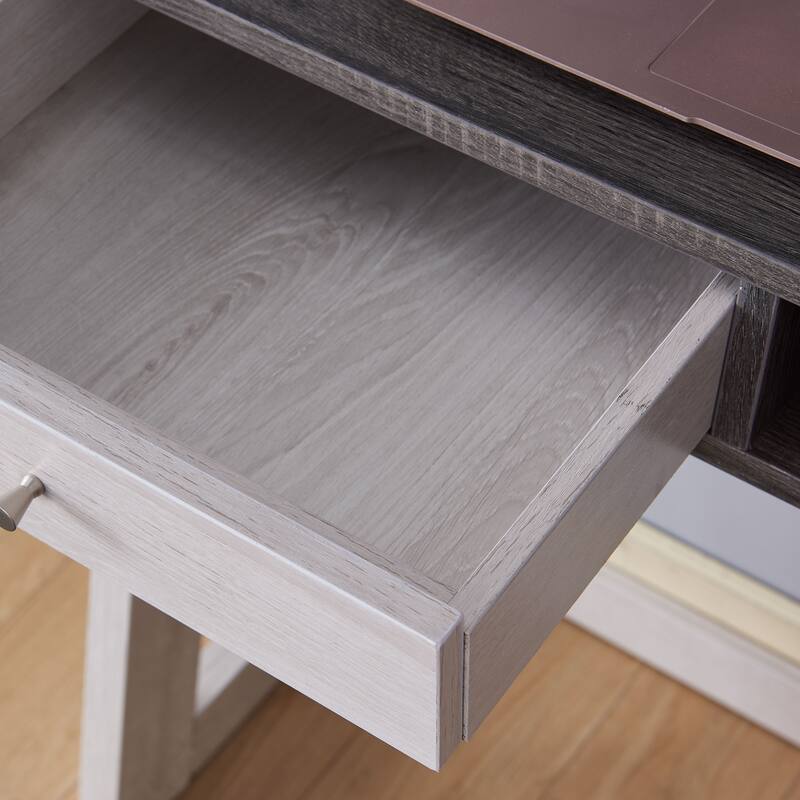 Tali Contemporary 2-Shelf Wall Leaning Desk with Drawer by Furniture of America