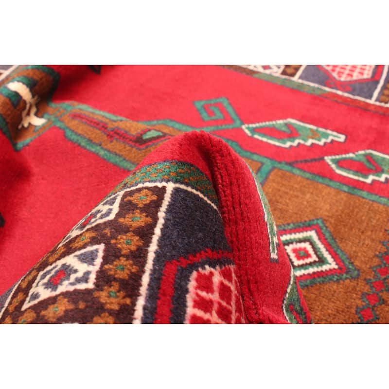 ECARPETGALLERY Hand-knotted Teimani Red Wool Rug - 2'11 x 4'8