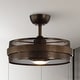 preview thumbnail 14 of 13, 21" Rustic Bronze Metal Chandelier Encolosed Ceiling Fan with Light and Remote