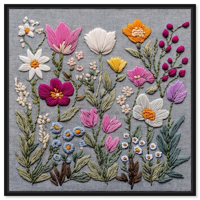 Fabric Flora Canvas by Art Remedy