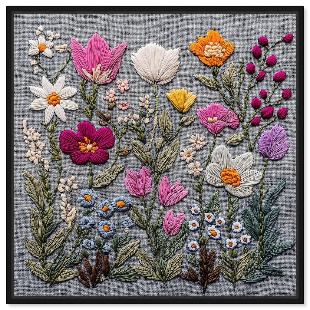 Fabric Flora Canvas by Art Remedy
