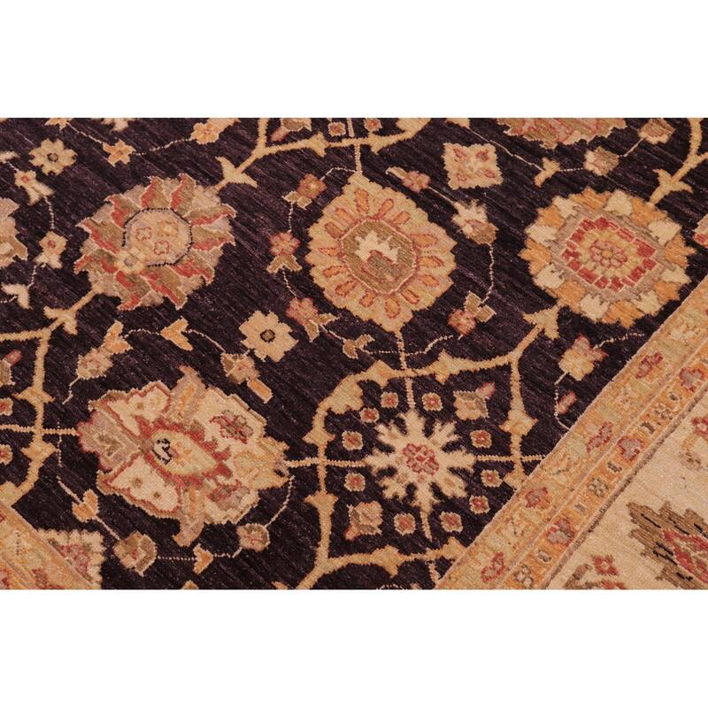 Classic Ziegler Tina Aubergine/Beige Wool Rug - 8'11'' x 12'0''