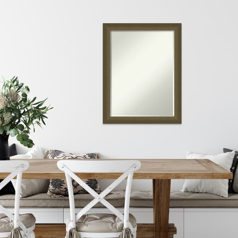 Blaine Narrow Half-Inch-Bevel Framed Wall Mirror - Glass Size 18x24