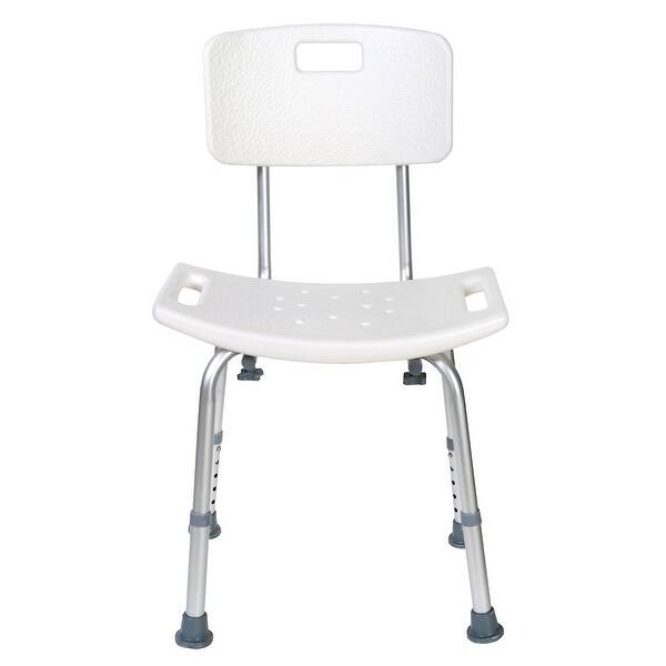 Shower Safety Seat High Back Bath Tub Chair With No Tool Assembly White 20 In X 17 In Overstock 20234652