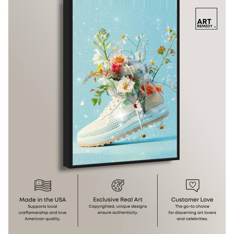 Light Sneaker Bouquet Canvas by Art Remedy